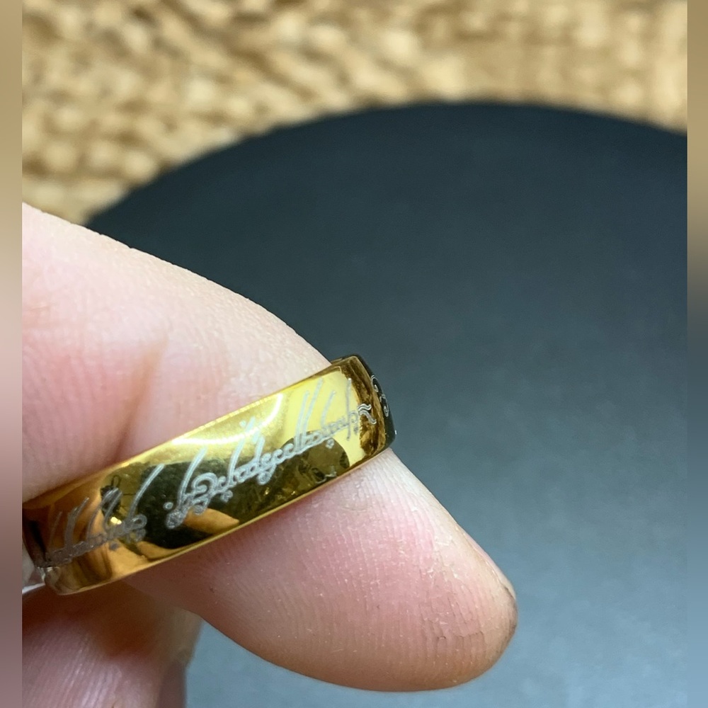 The Lord of the Rings Ring Stainless Steel with Inscriptions outside and inside